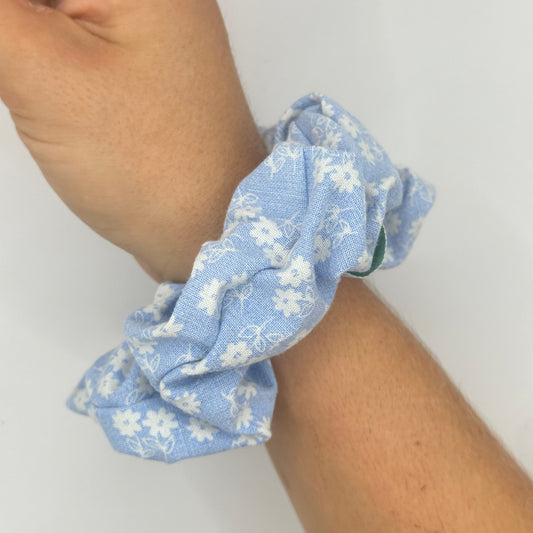 Chouchou Bleu Fleurs