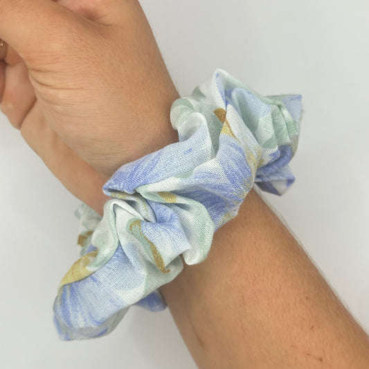 Chouchou Bleu Fleurs