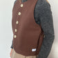 Gilet Bouton Marron T34