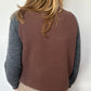 Gilet Bouton Marron T34