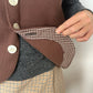 Gilet Bouton Marron T34