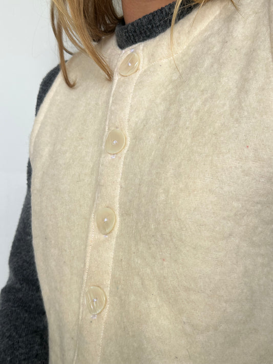Gilet Bouton Crème T34