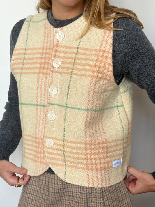 Gilet Bouton Carreaux T34