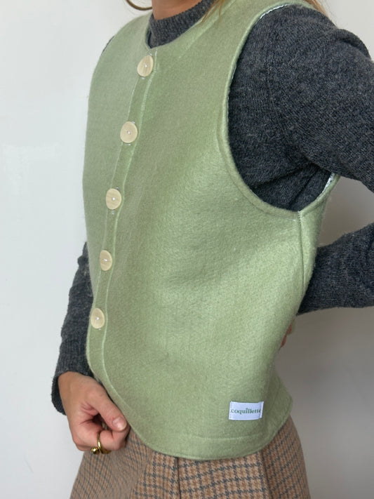Gilet Bouton Vert T34