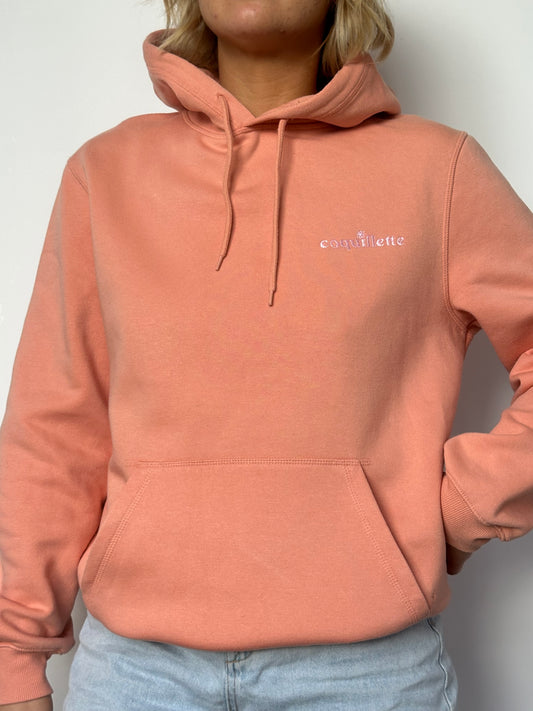 Sweat Capuche Saumon T40