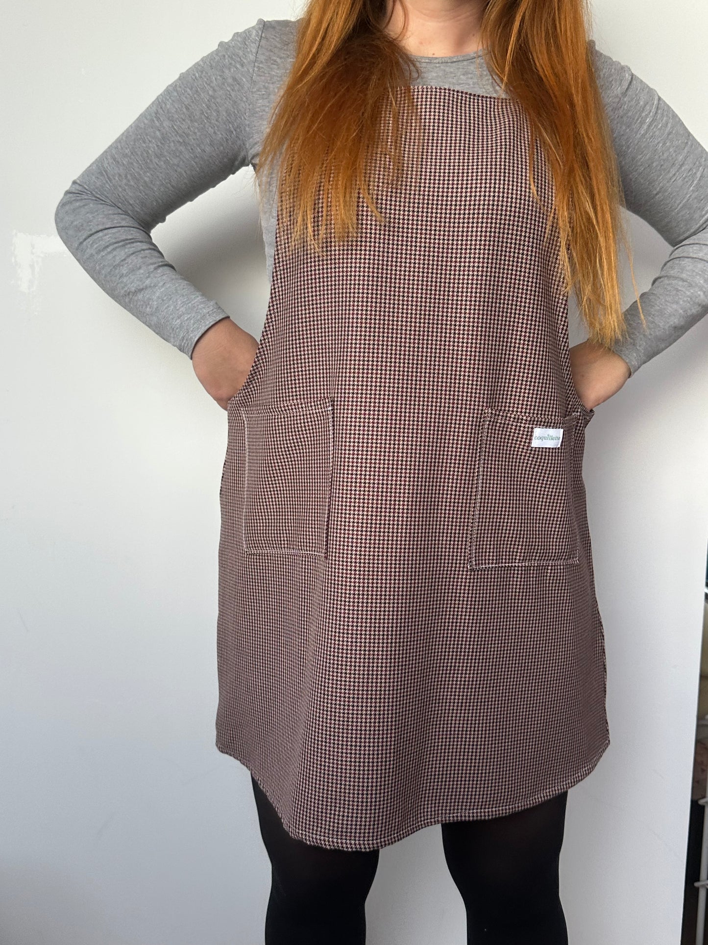 Robe Tablier Pied de poule T40