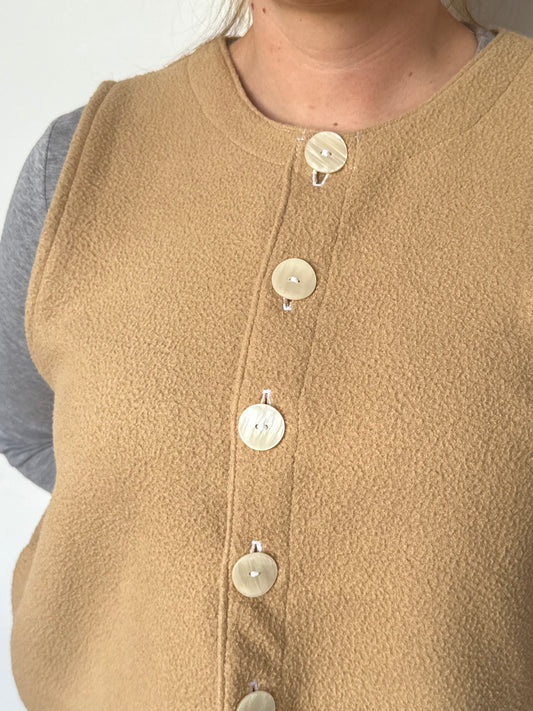 Gilet Bouton Beige T40