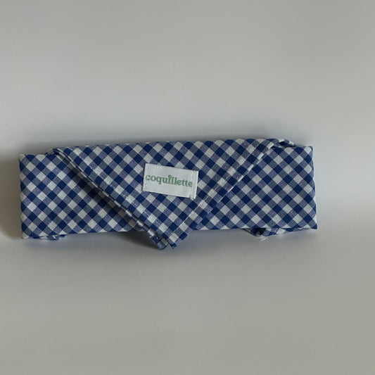 Petit Foulard Vichy Bleu Marine