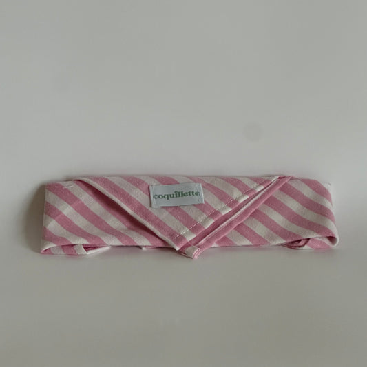Petit Foulard Rayée Rose
