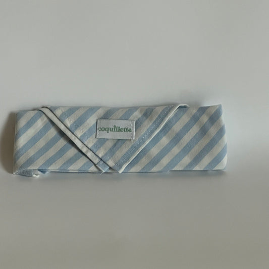 Petit Foulard Rayée Bleu