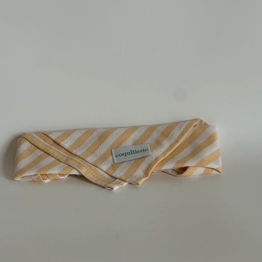 Petit Foulard Rayure Jaune