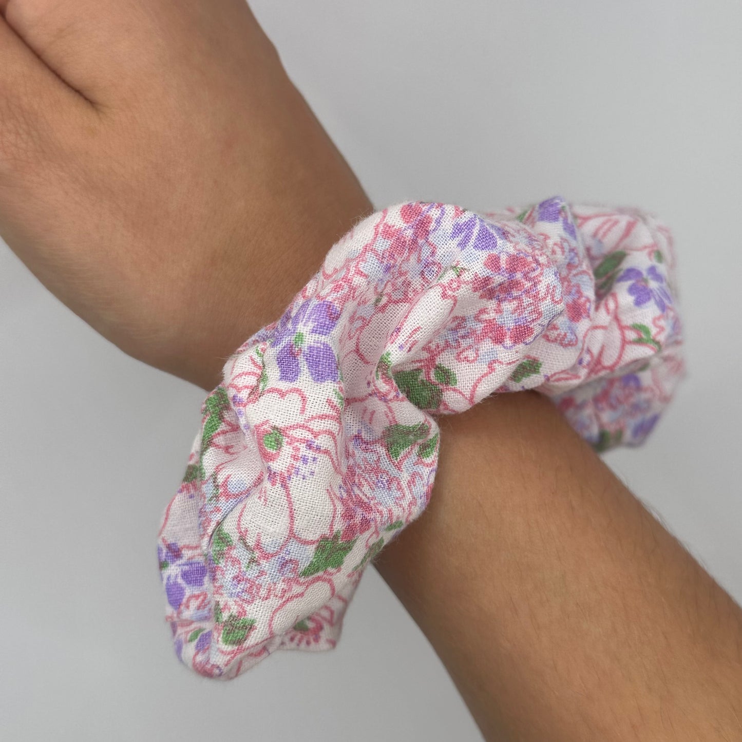 Chouchou Fleurs Rose