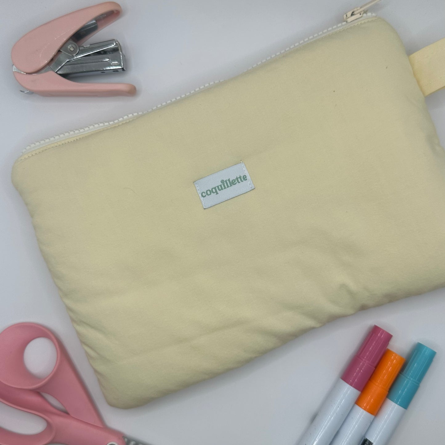 Grande Pochette Uni Jaune