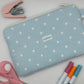 Grande Pochette Bleu Pois