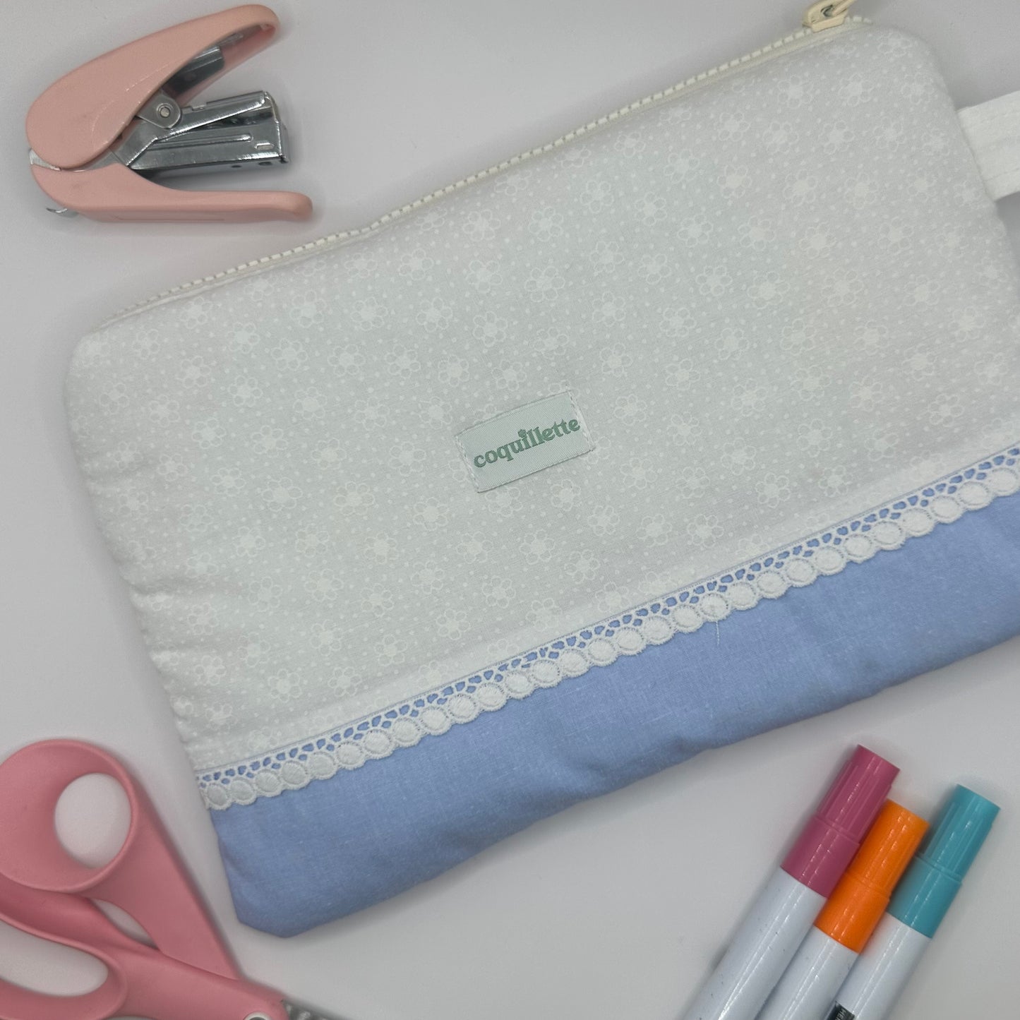 Grande Pochette Blanc Bleu