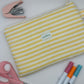 Grande Pochette Rayé Jaune
