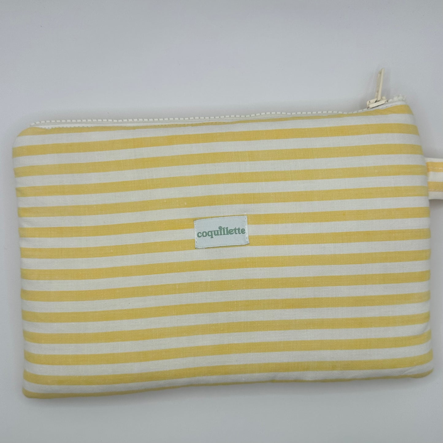 Grande Pochette Rayé Jaune