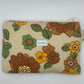 Grande Pochette Fleurs Marron