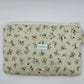 Grande Pochette Fleuris Marron