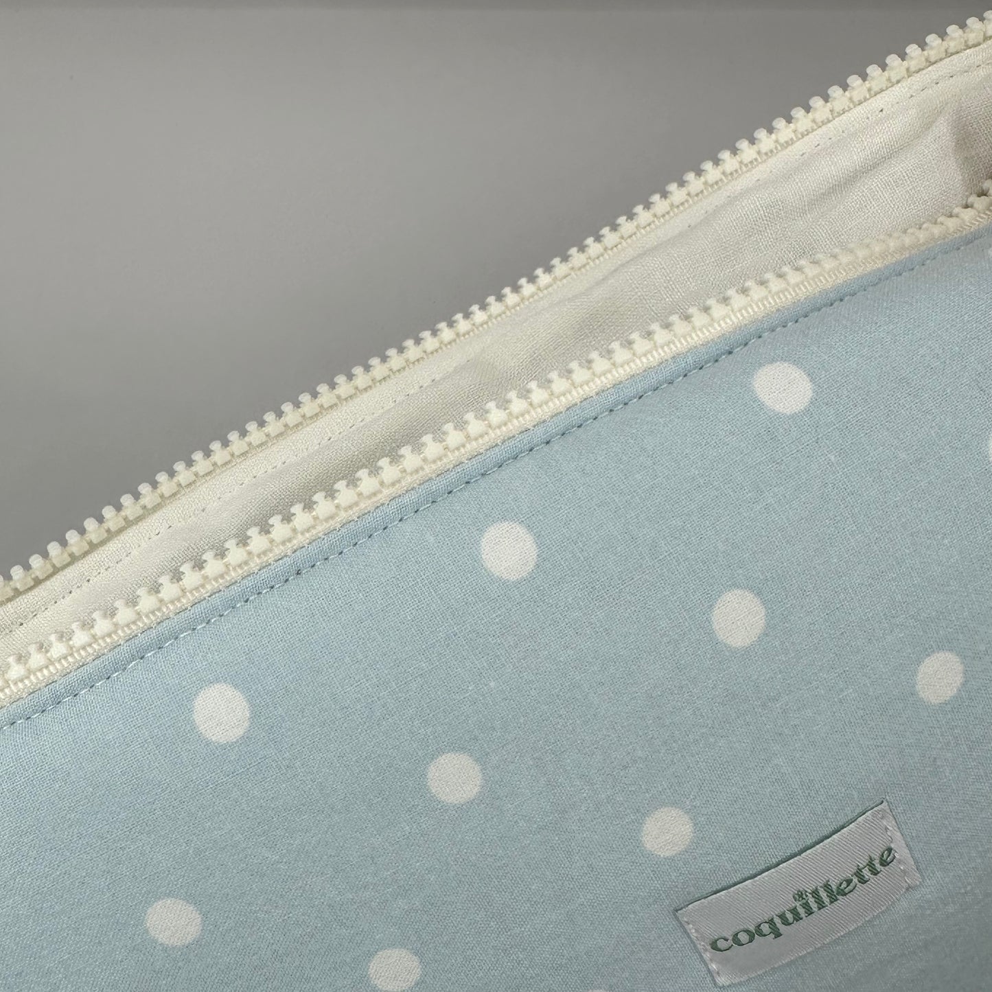 Grande Pochette Bleu Pois