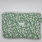 Grande Pochette Fleurs Verte
