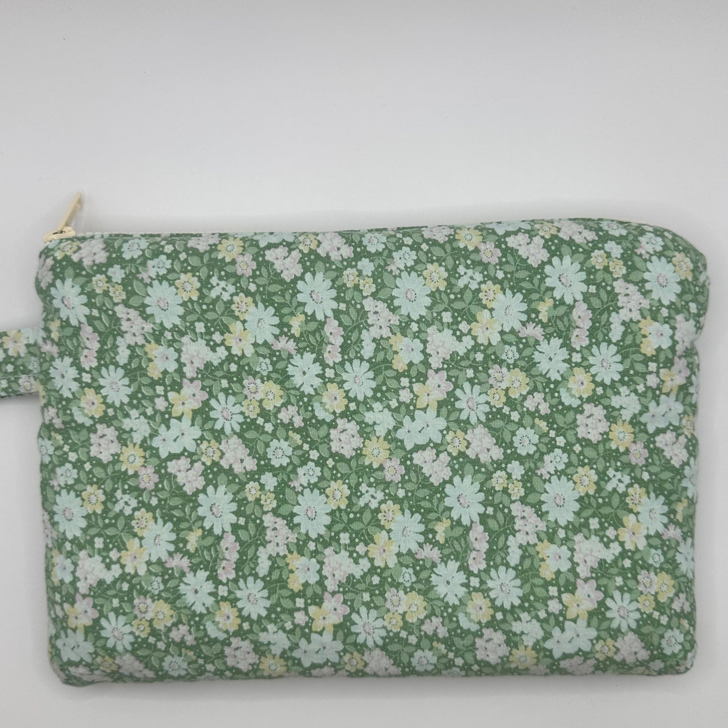 Grande Pochette Fleurs Verte