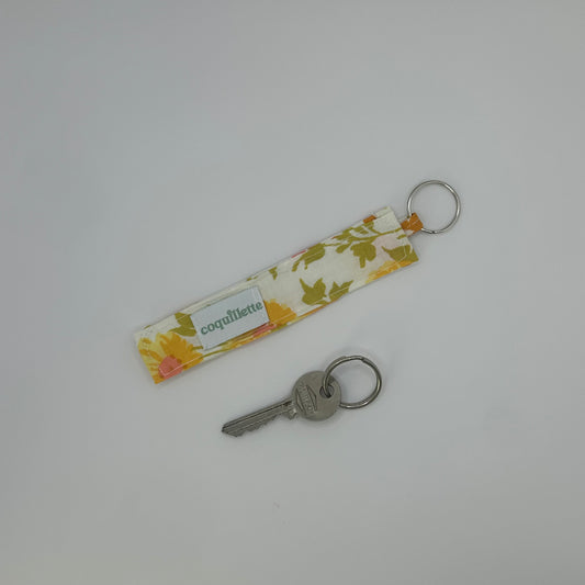 Porte Clé Fleurs Jaune