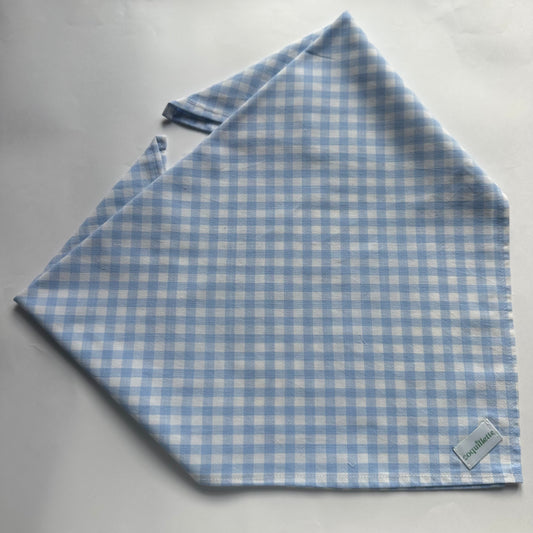 Grand Foulard Vichy Bleu Ciel