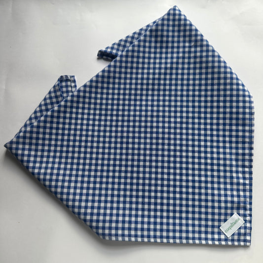Grand Foulard Vichy Bleu Marine