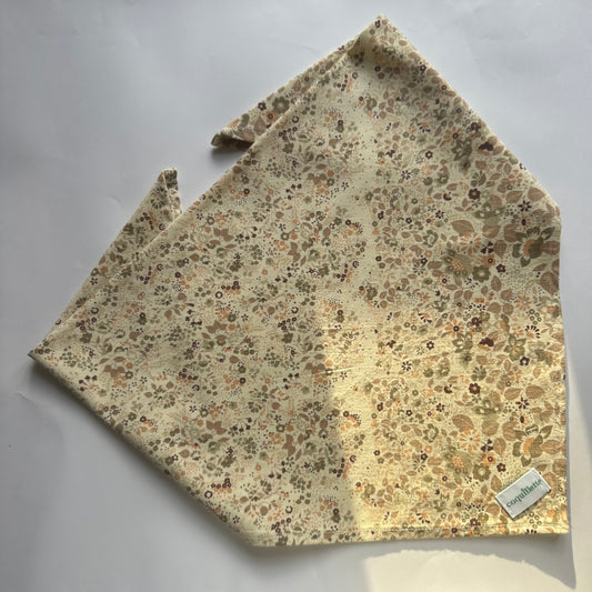Grand Foulard Fleurs Beige