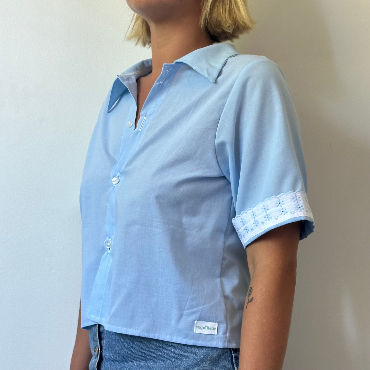 Chemise Uni Bleu