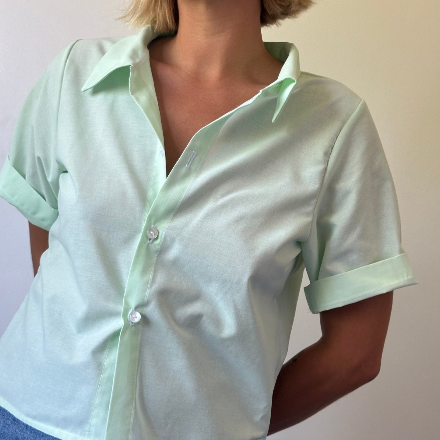 Chemise Uni Vert Menthe