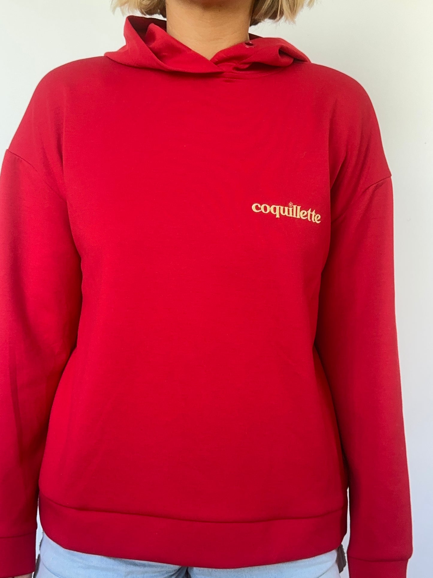 Sweat Capuche Rouge T38
