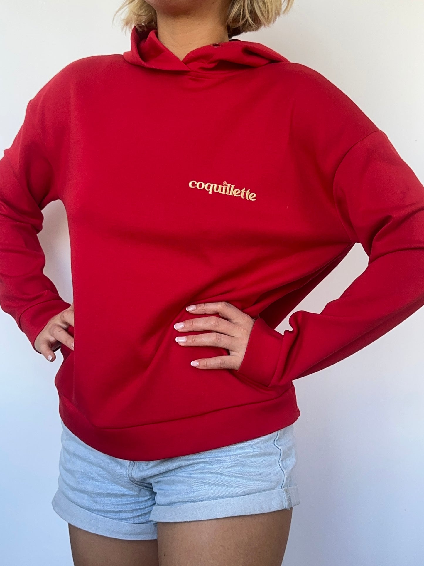 Sweat Capuche Rouge T38