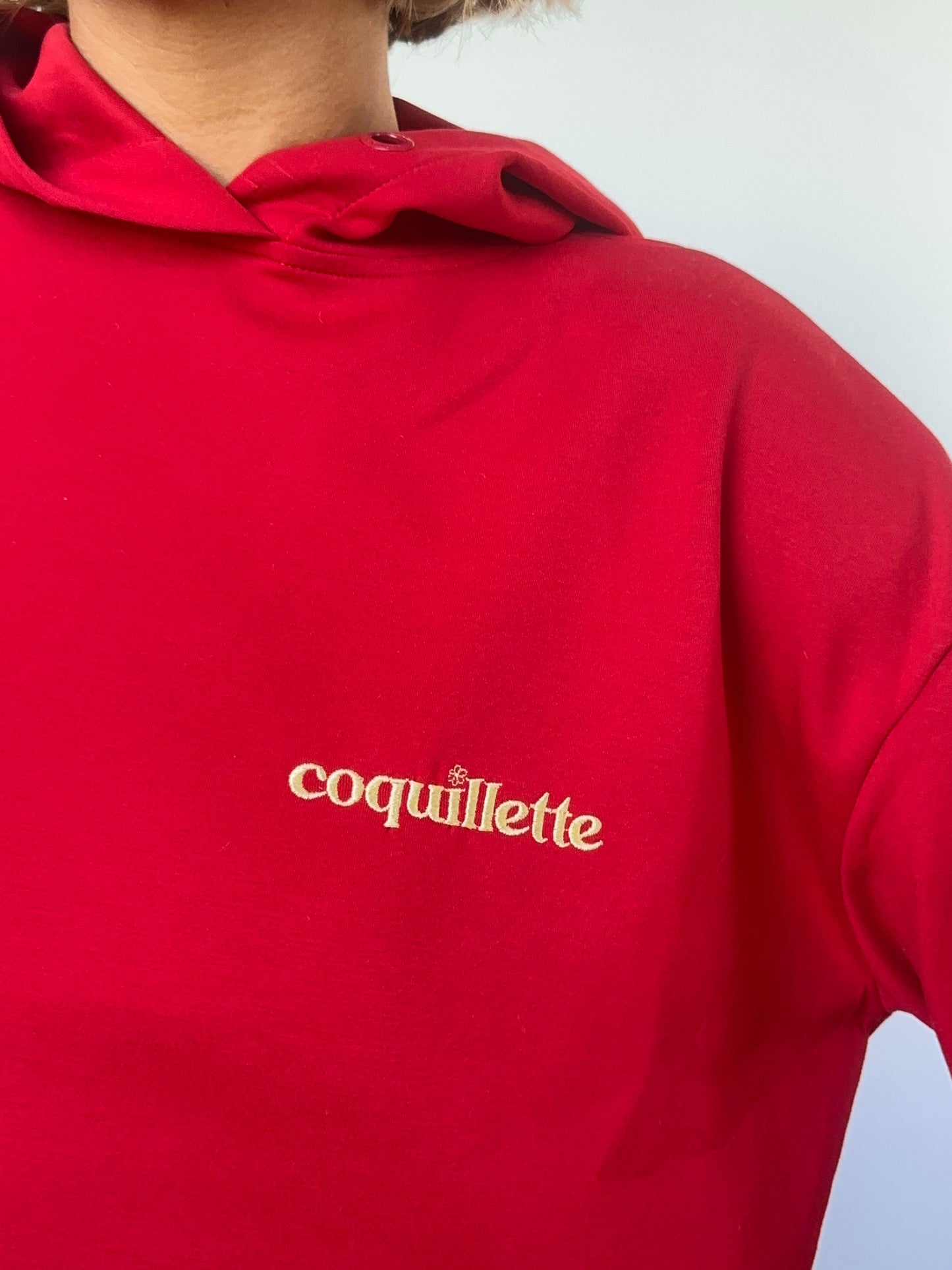 Sweat Capuche Rouge T38