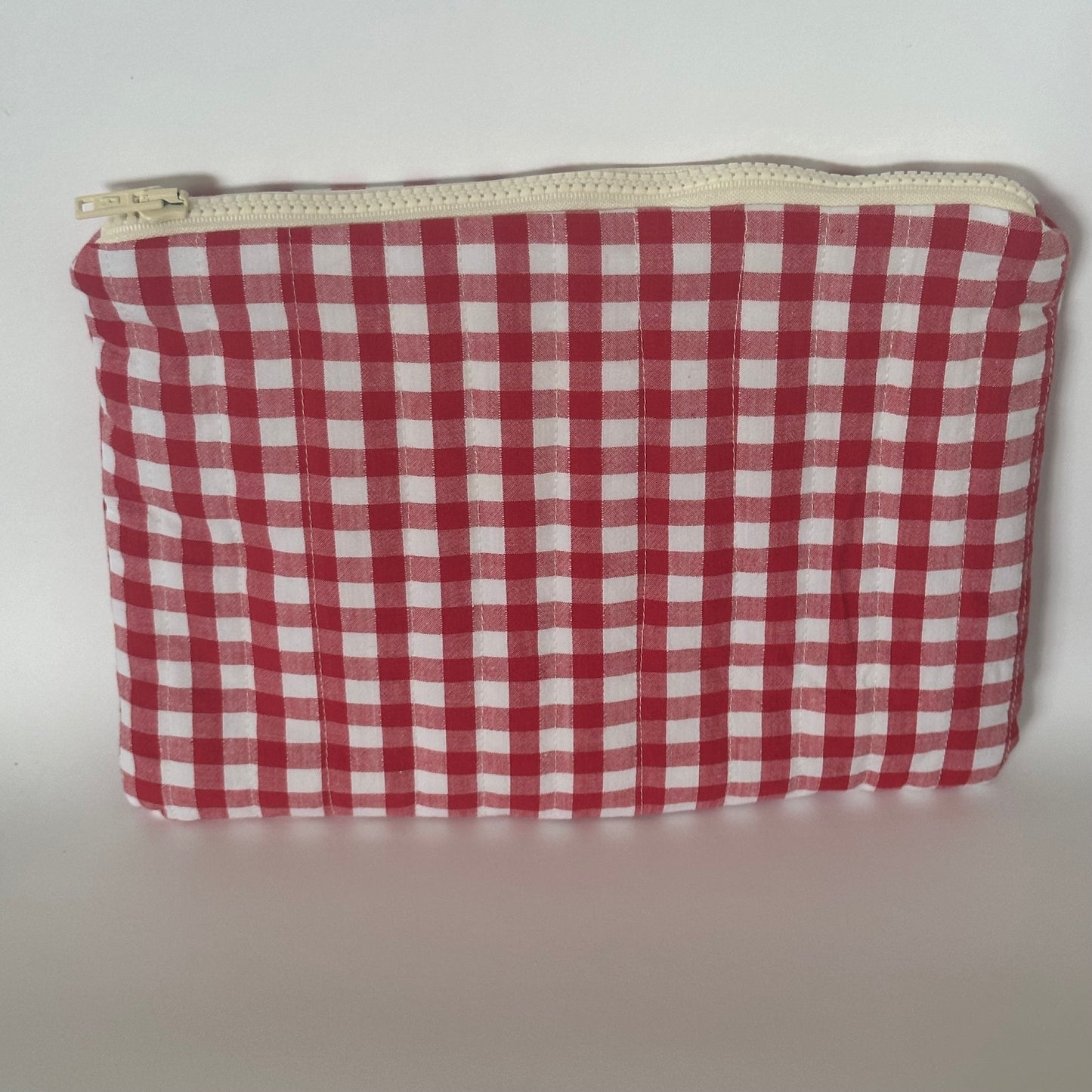 Pochette Matelassée Vichy Rouge