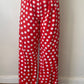 Pantalon Rouge à Pois