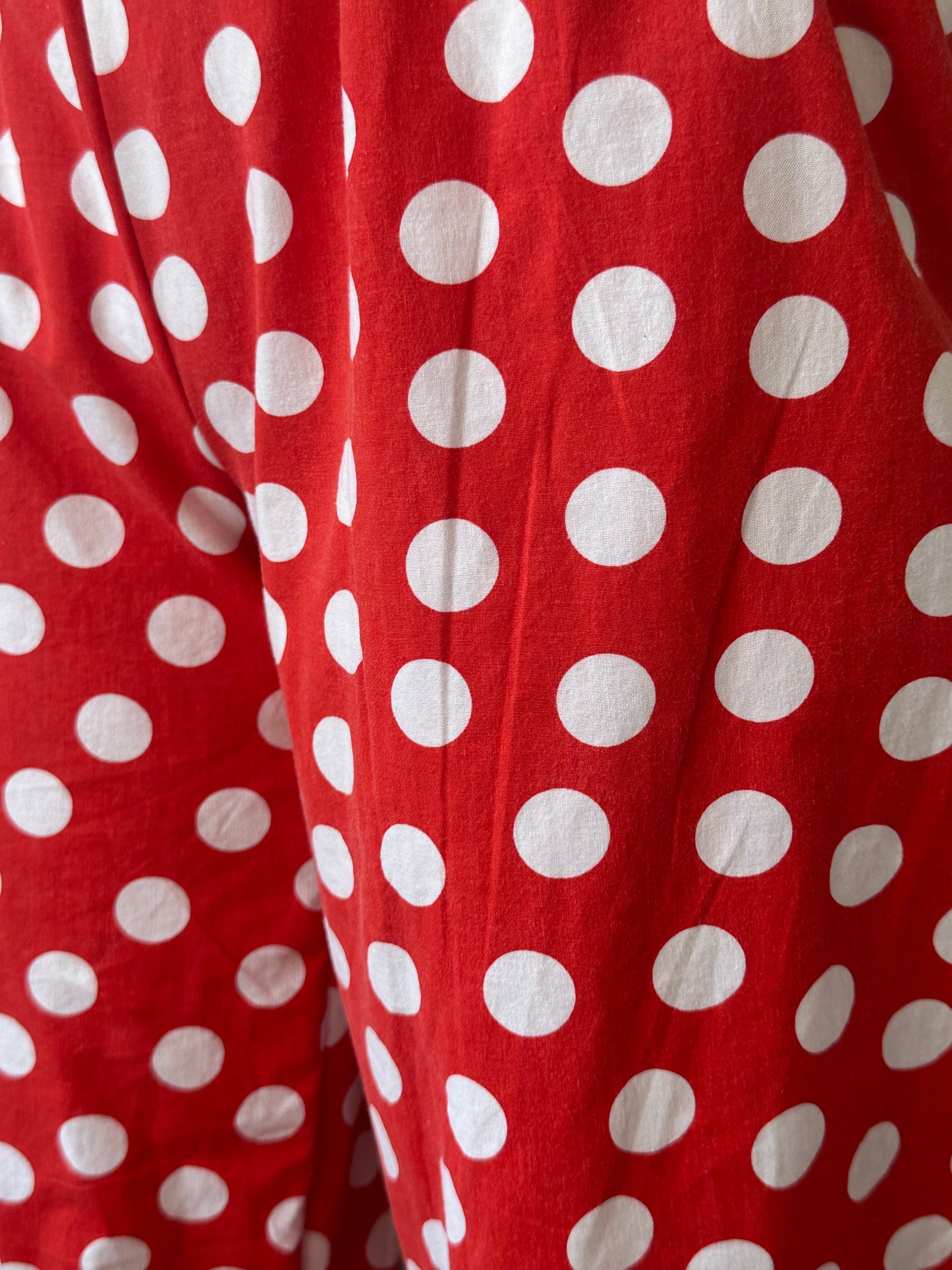 Pantalon Rouge à Pois