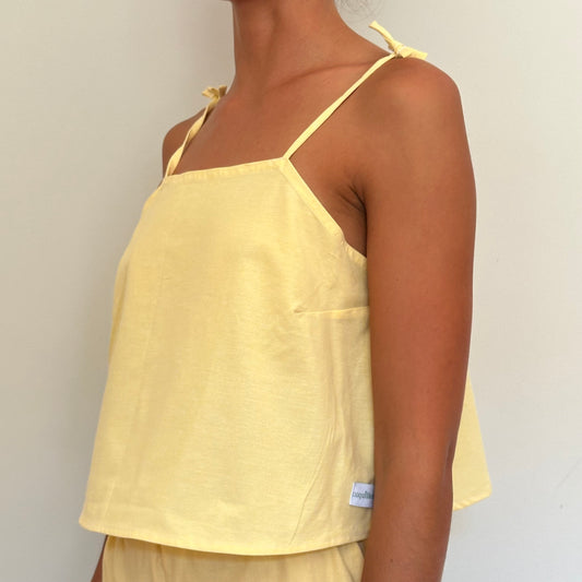 Top Uni Jaune Pastel