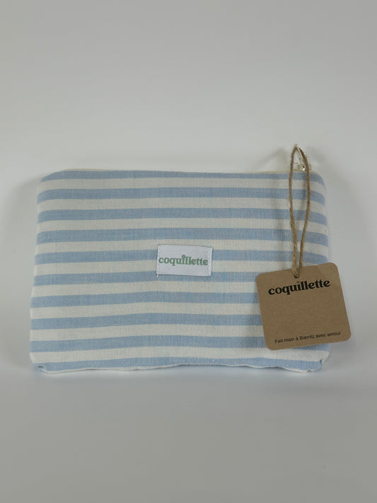 Pochette Rayé Bleu