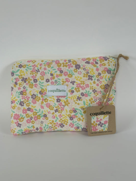 Pochette Fleurs Rose