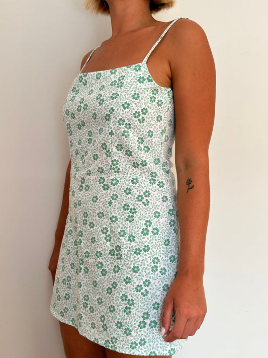 Robe Fleurs Vert