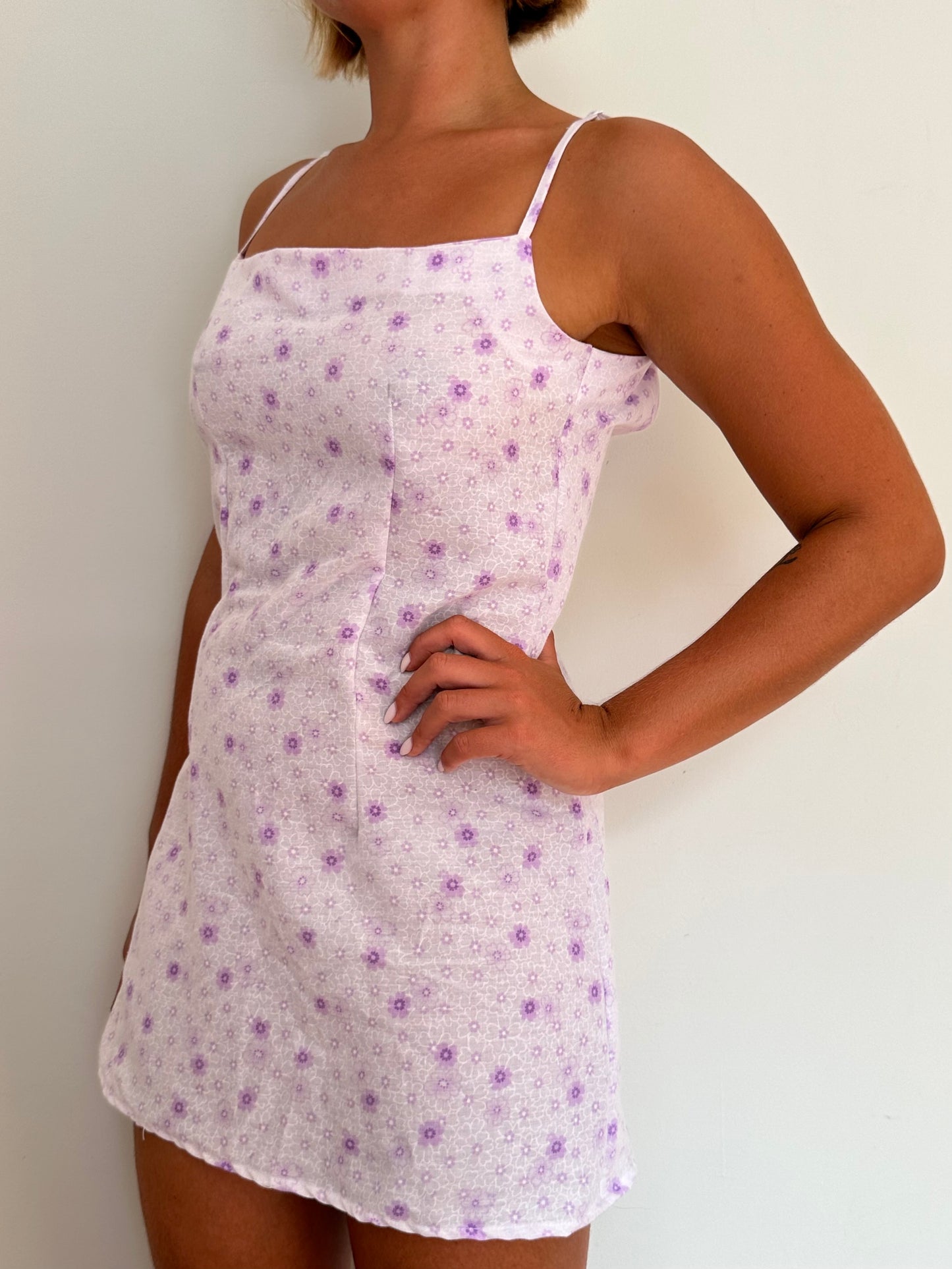 Robe Mauve Fleurs