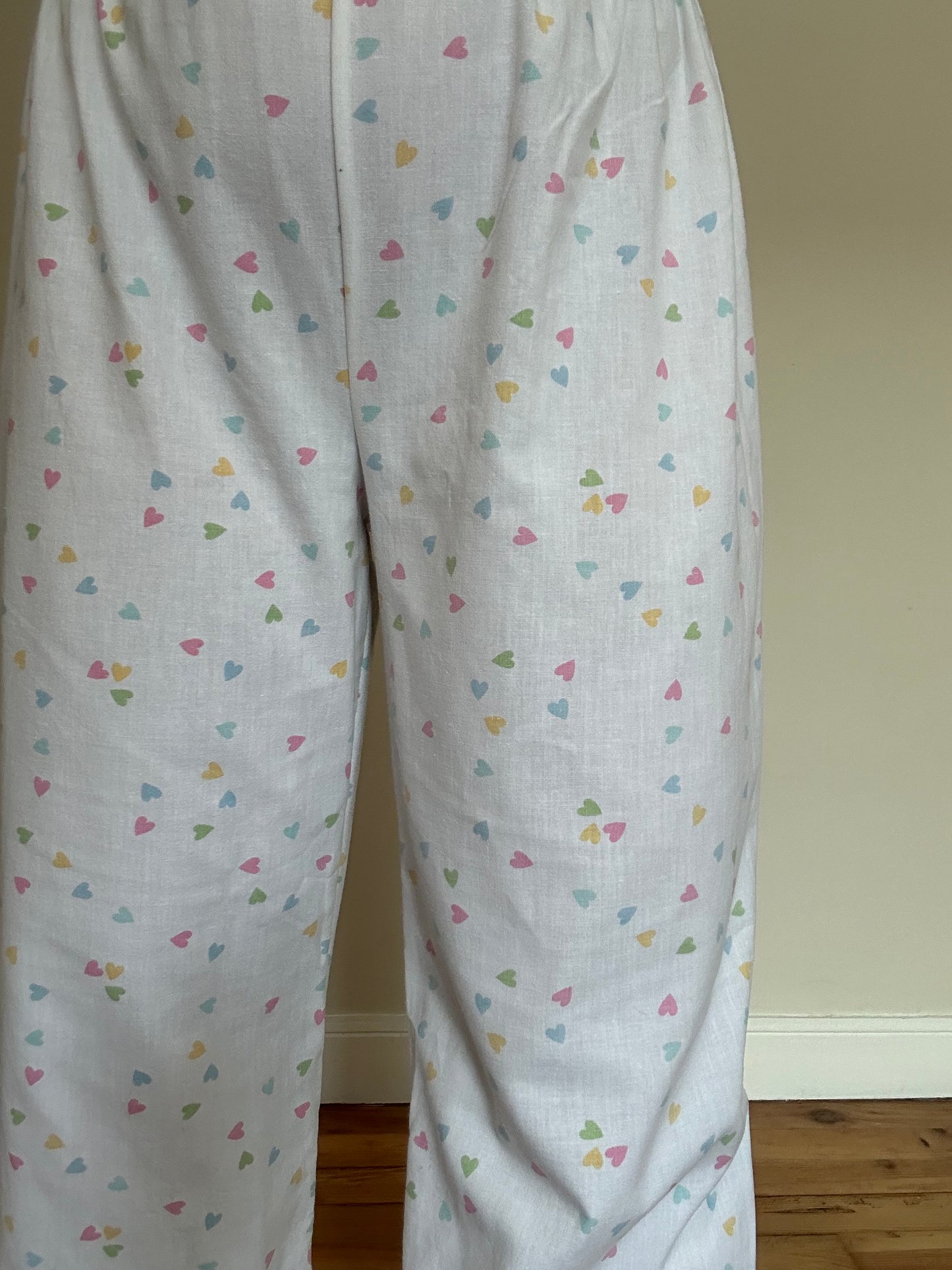 Pantalon Blanc Petits Cœurs