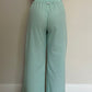 Pantalon Uni Bleu Turquoise