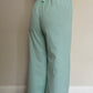 Pantalon Uni Bleu Turquoise