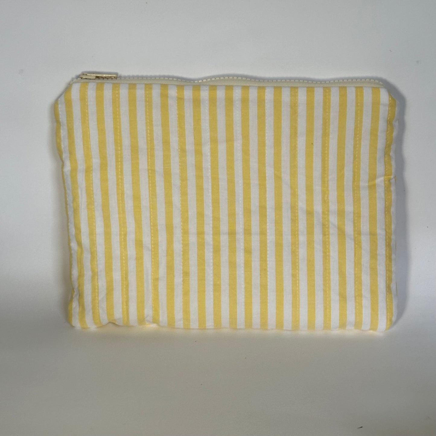 Pochette Matelassée Rayures Jaune