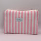 Pochette Rayée Rose