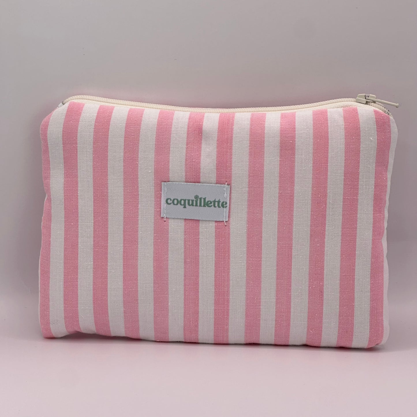 Pochette Rayée Rose