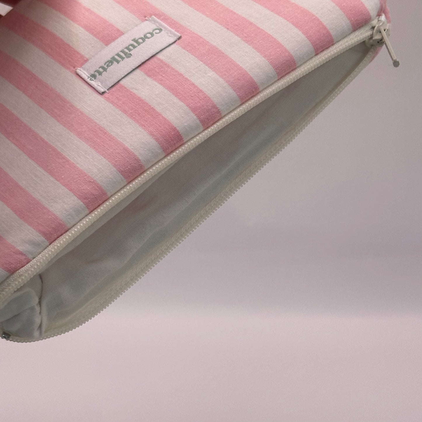 Pochette Rayée Rose